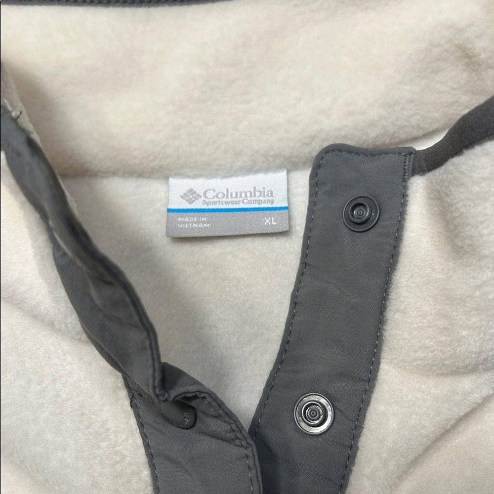 Columbia Granola Girl Gorpcore Fleece Pullover Vintage 90s Colorblock Snap Neck - Picture 3 of 8